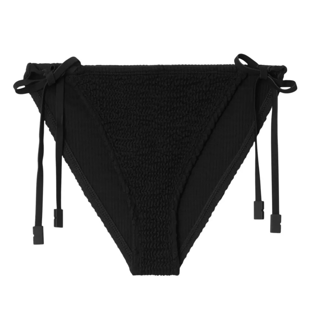 Black Bikini Bottom with Side Ties Burberry crochet NWT